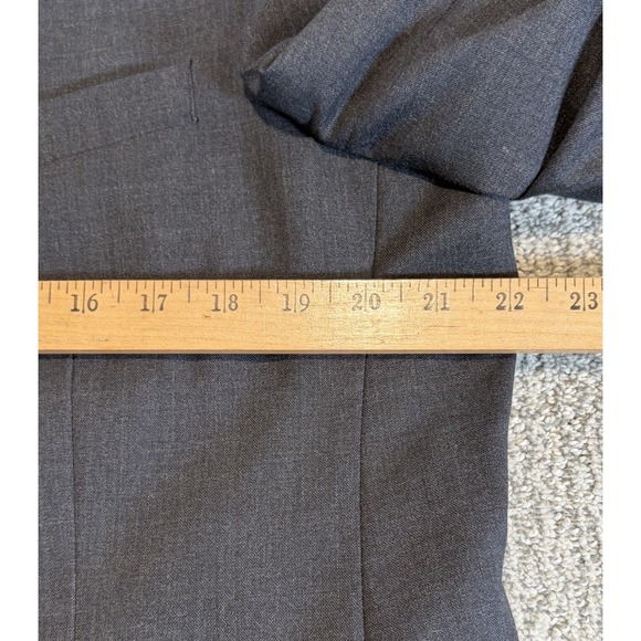 Stafford Men's Wool 2 Piece Suit 44R Lined Gray 1 Button, Pant 34/30 EUC - Picture 8 of 16